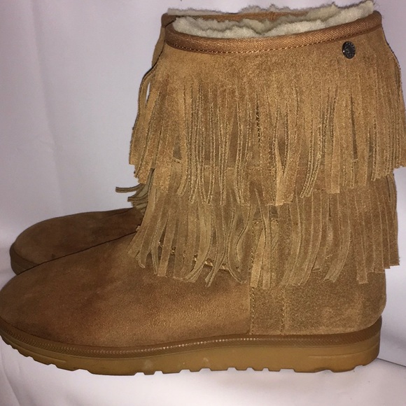 OBEO Shoes - ❄️OBEO Size 8 Sheepskin Lined Suede Fringe Boots🌬